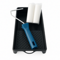 Set pittura: vaschetta per colore, supporto per rullo, 2 rulli in schiuma (10 cm).